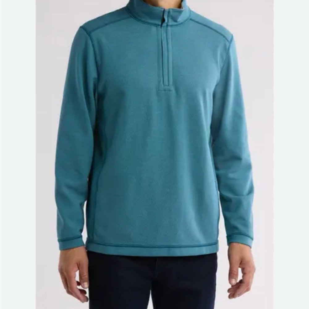 Tommy Bahama Light Blue Quarter-Zip Pullover